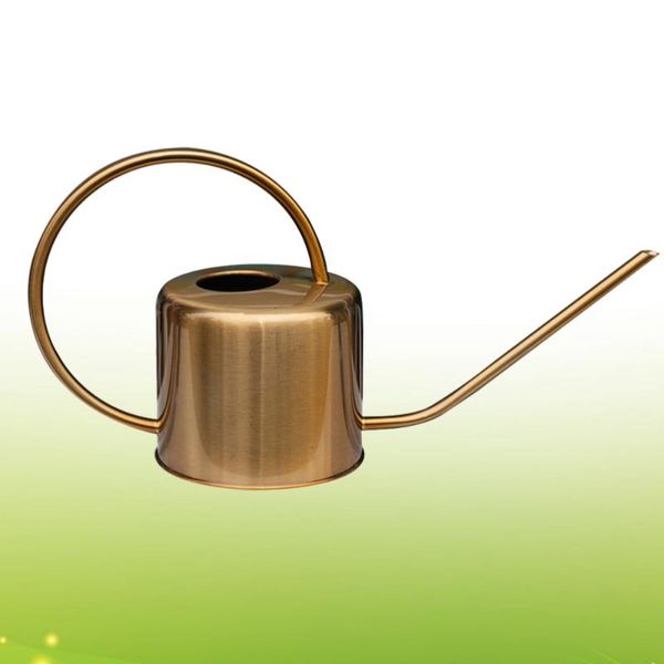 

watering equipments 1pc plants can stainless steel long spout succulents kettle gardening tool (golden)