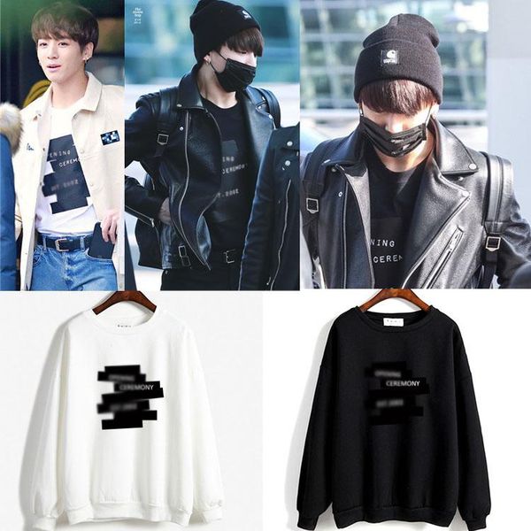 

men's hoodies & sweatshirts jungkook sweatshirt, Black