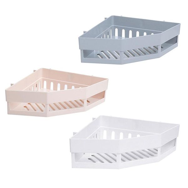

bathroom storage & organization 1pc corner rack shelf adhesive holder shower gel shampoo kitchen spice accessories