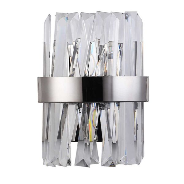 Lâmpada de parede de cristal moderna Sconce Levou luminárias de luz interior para casa decoração quarto banheiro corredor espelho 210724