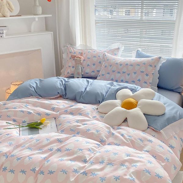 

bedding sets princess bed sheet three dimensional organza white lace skirt simple bag four piece set  size