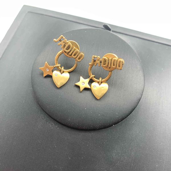 

design jewelry fashion star letter earrings for women, Golden