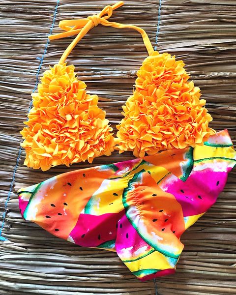 

ruching bum swimsuit 2020 handmade flower bikini push up swimwear women tropical biquini bathing suit maillot de bain femme, White;black