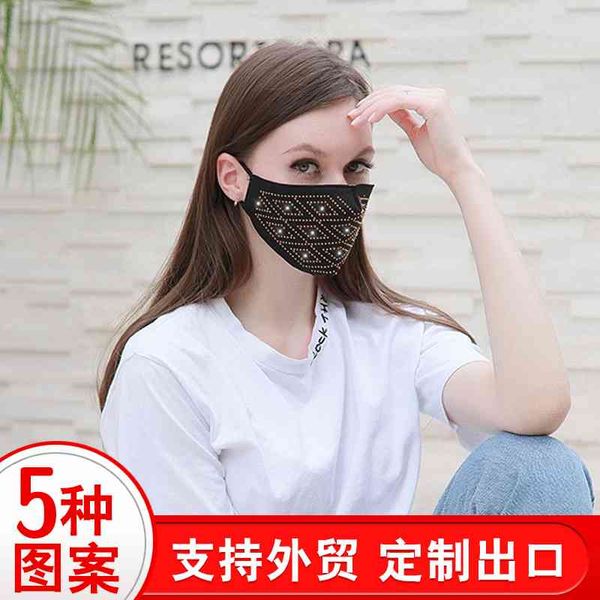 

summer patterned cotton sunscreen personality trend with decorative mask