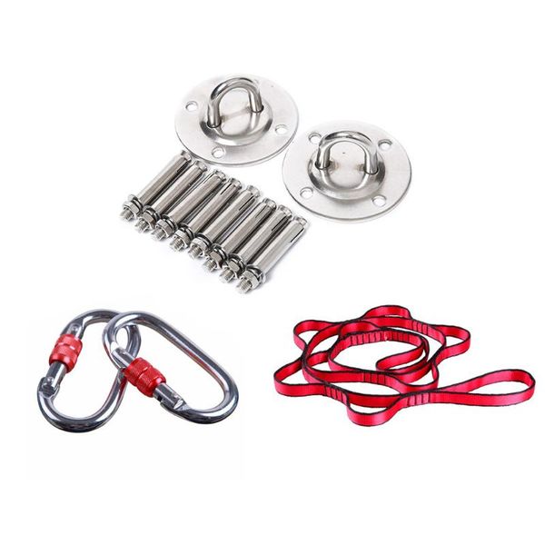 

yoga hammock accessories swing sandbag suspension fixtures outdoor activities rock climbing props extension rope carabiner resistance bands