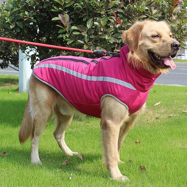 

dog apparel reflective stripe thick warm jacket puppy waterproof coat winter pet clothes vests