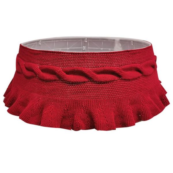 

christmas decorations red pleated tree skirt collar base cover party home decor merry festival supplies