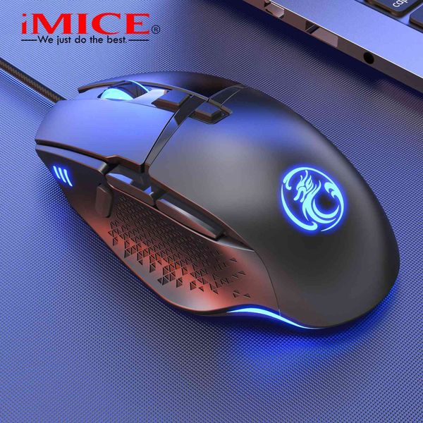 

mices mouse imice straight line luminous game usb7200dpi with fire button