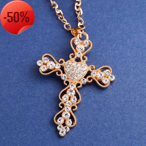 

earrings court heart cross pendant with diamond long necklace nkk05, Silver