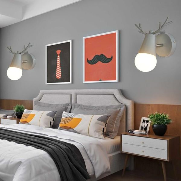 

wall lamp ouuzuu led metal macaron small wooden bulb light source house decoration bedroom living room home lighting