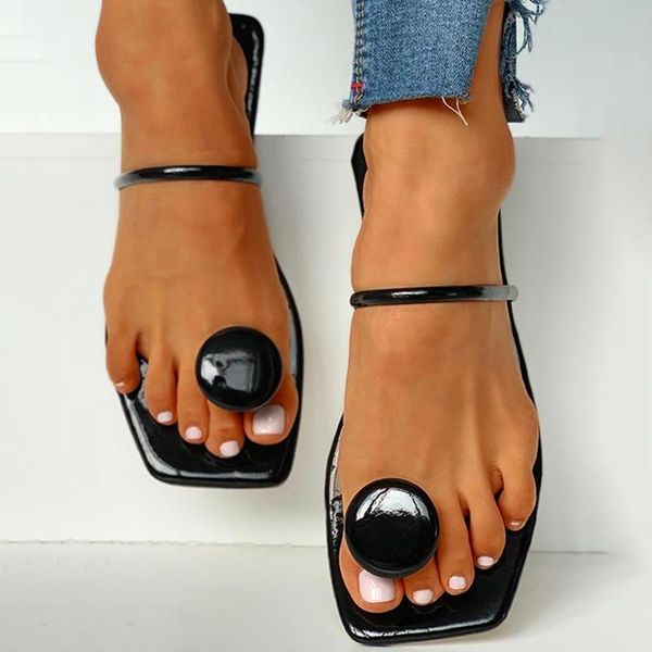 

women girls flat bohemian style casual sandals slippers beach shoes home slippers flip flops zapatos de mujer, Black