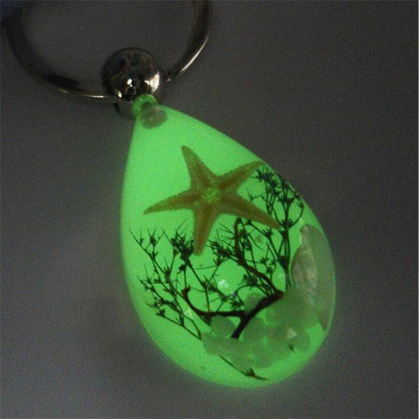 

keychains arrival creative souvenir keychain luminous starfish key chain fashion travel punk metel resin keyring girls gift, Silver