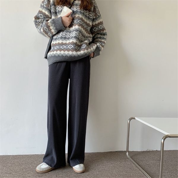 

women's pants & capris hzirip minimalist high-waisted straight-waisted casual pants elegant thin short-waisted skinny woman women', Black;white