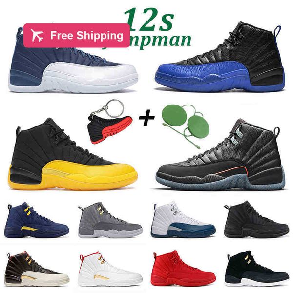 

5.5-13 basketball shoes 12s 12 men women dark concord flu game university gold indigo playoff taxi master mens sports trainer sneakers size