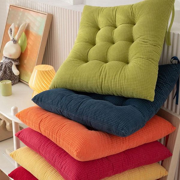 

cushion/decorative pillow cute corduroy cushion stool office mat chair pad warm solid color home sofa indoor floor thicken seat cushions win