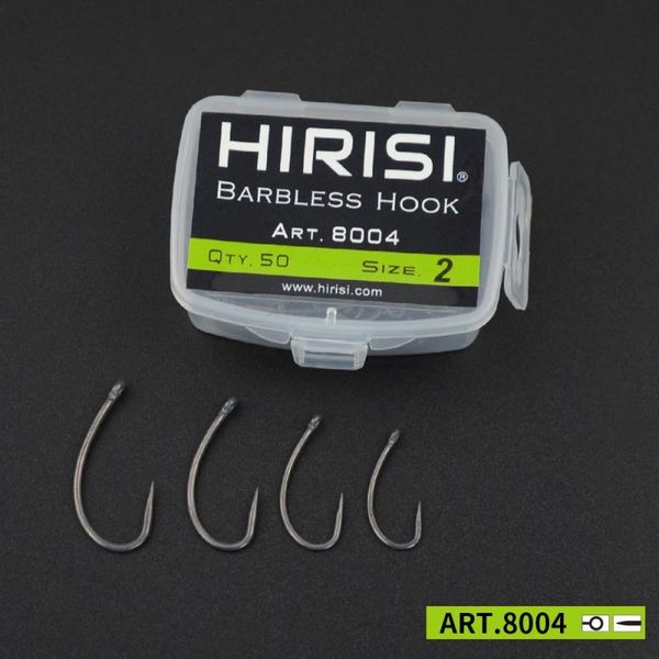 

pcs/lot boxed fishing hooks universal single barbed curved no-barb hook accessories