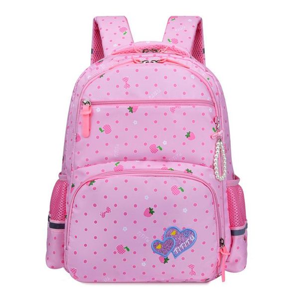 

school bags girls kids primary backpack princess child cute fruit printing bow beaded design bookbags large capacity