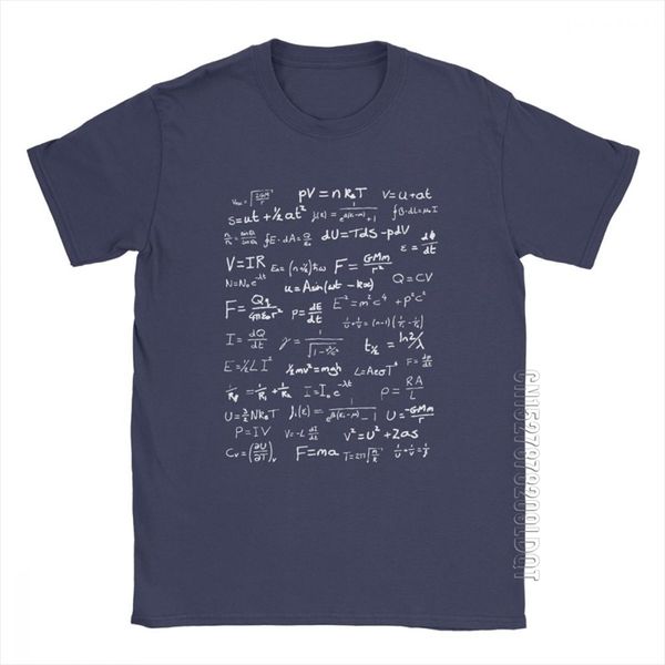 Physik Gleichung Wissenschaft T-Shirt Männer Mathe Nerd Männliche T-shirt Lustige Basic Tees Rundhals Reine Baumwolle Kleidung Sommer T Shirts 210707