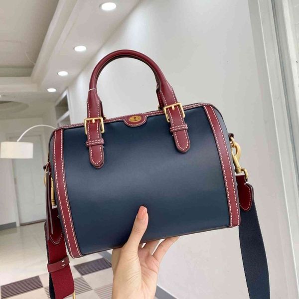 

tb women's new cowhide barrel pillow messenger bag hand high quality