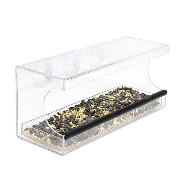 

other bird supplies window feeder clear acrylic feed cage with 3 suction cups & drain holes house for parrot birds feeding
