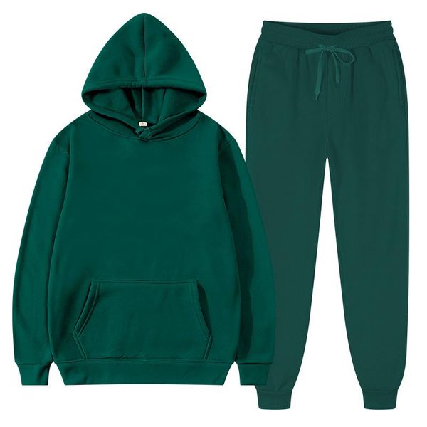 

men's tracksuits two-piece set with hood, sportswear + running sweatpants for men and women, Gray