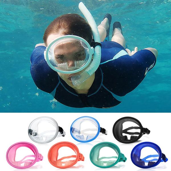 

water sports diving wide view scuba mask watertight anti-fog lens underwater snorkeling spearfishing full masks