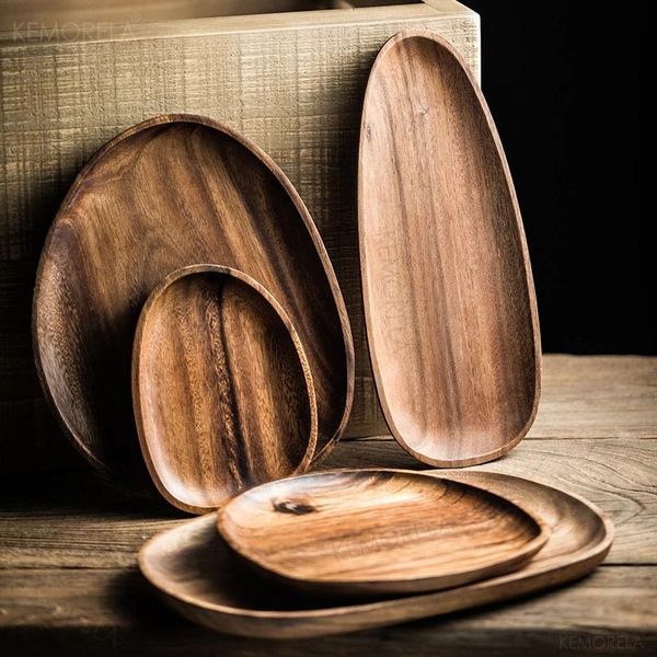 

dishes & plates kitchen bar wooden fruit bowls sushi tableware irregular tea dessert dining household utensils rectangular tray