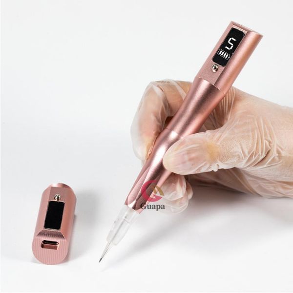 

wireless quiet motor eyebrow tattoo machine cordless permanent makeup pen with 5 levels speed for lips beauty guns kits1