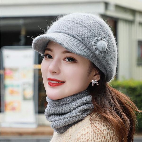 Chapéu de designer de alta qualidade Autumn e inverno senhoras de lã de lã de lã de lã para arras