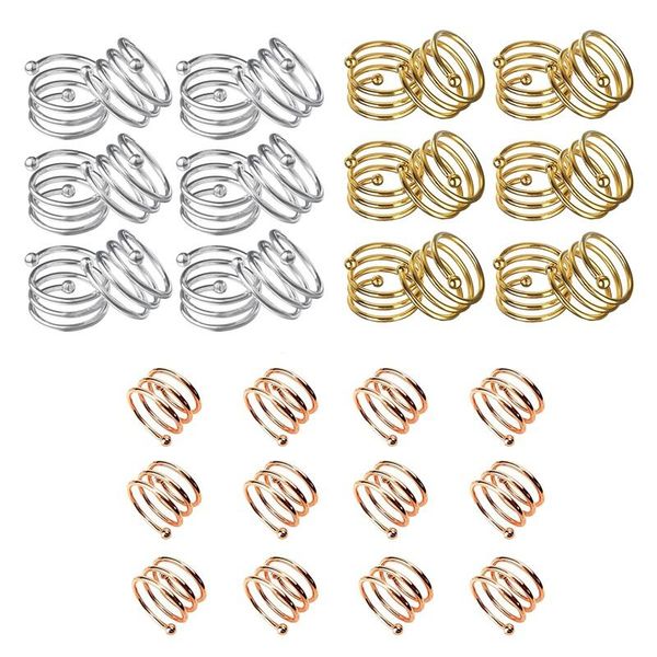 

napkin rings 12 pcs metal spiral round holder buckles for wedding, party, gatherings,table dÃ©cor