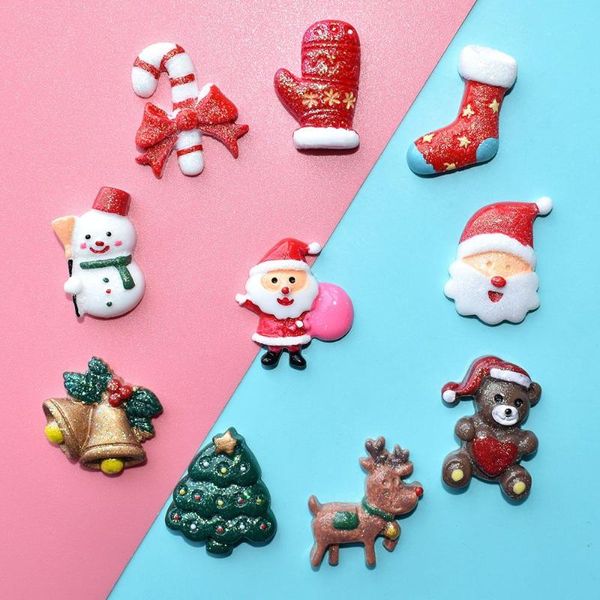 Noel Süslemeleri Yapma DIY Telefon Kılıfı Sticker Reçine Firkete Aksesuarları Süsler Ağacı Kolye Yama Dekorasyon
