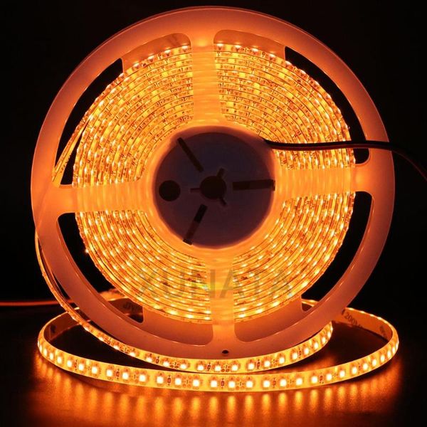 

orange led strip light dc12v flexible tape 2835 waterproof stripe ribbon 60leds/m 120leds/m for decoration strips