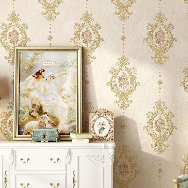 

simple european embossed fine non woven wallpaper bedroom living room modern 3d u173 wallpapers
