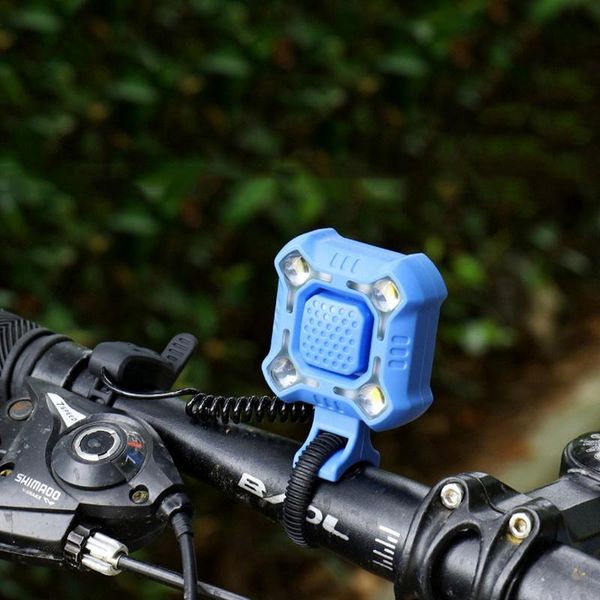 

bike lights 2 in 1 bicycle speaker light 140db usb charging waterproo mountain road front handle electronic