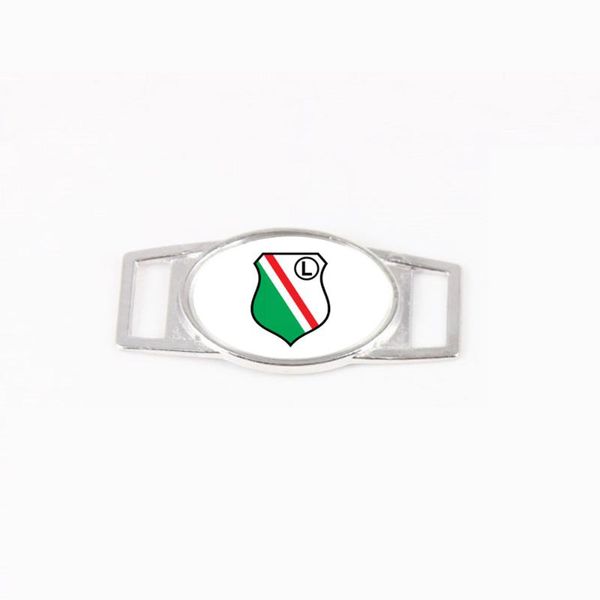 

charms legia warsaw warszawa poland football soccer shoelace for sneakers shoelaces paracord bracelets decoration dropshippin, Bronze;silver