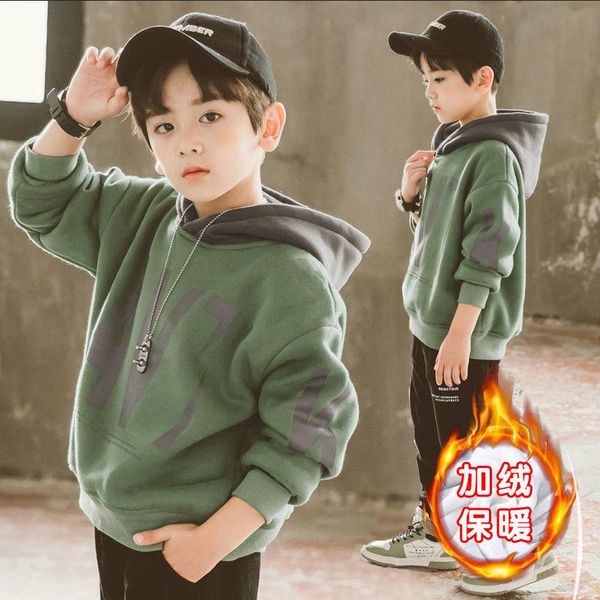 

hoodies & sweatshirts boy's hoodie 12 years old children's pullover plaid long sleeve patchwork t-shirt black sweater casual sweat