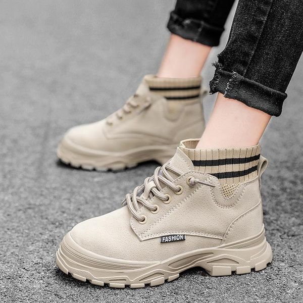 

boys' boots 2021 autumn and winter high socks for children, Black;grey