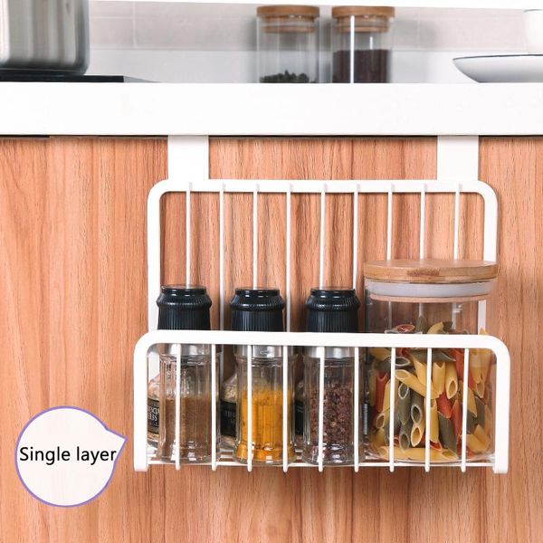 

gift wrap kitchen iron art storage basket perforated door cabinet hanging rack