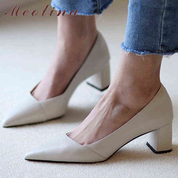 

women's leather high heels narrow pointed shallow soled office shoes size 40 2 9, Black