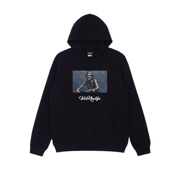 

men's hoodies & sweatshirts rap godwiz khalifa and women's hoodie hip hop fashion brand tyle 2021 hooded sweater, Black