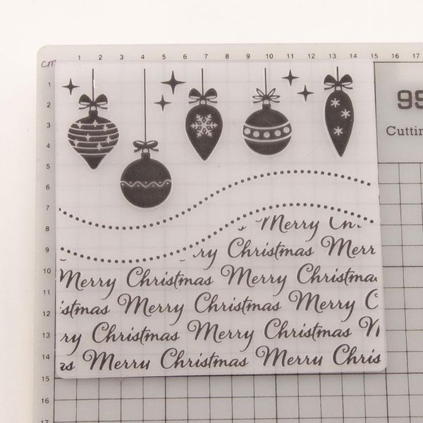 

craft tools christmas ornaments embossing folder plastic merry template diy handmade scrapbooking card supplies