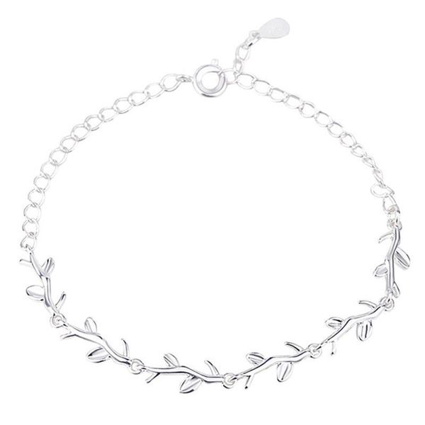 

1pc creative leaves decor bracelet adjustable fashion jewelry chain for women girls accessories link,, Black