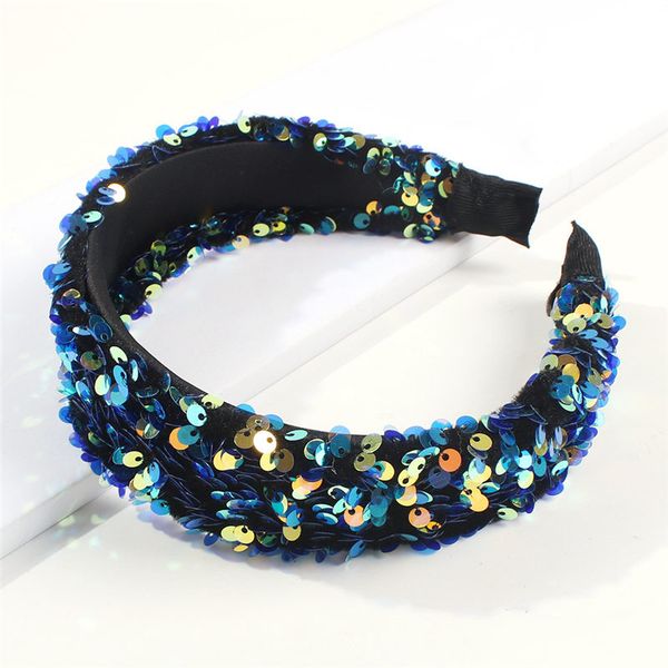 

muti colors flannel sequin hair band ladylike hoop headband shiny head bands hairstyle accessories tools f1339, Black;brown