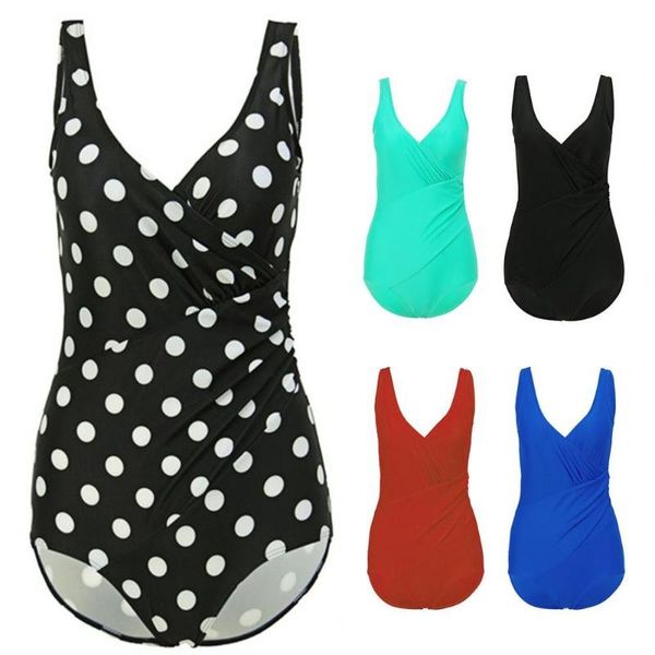 

women's swimwear summer lady solid color wrap cross sleeveless v neck women one-piece swimsuit suit for beach 2021 bikinis set, White;black