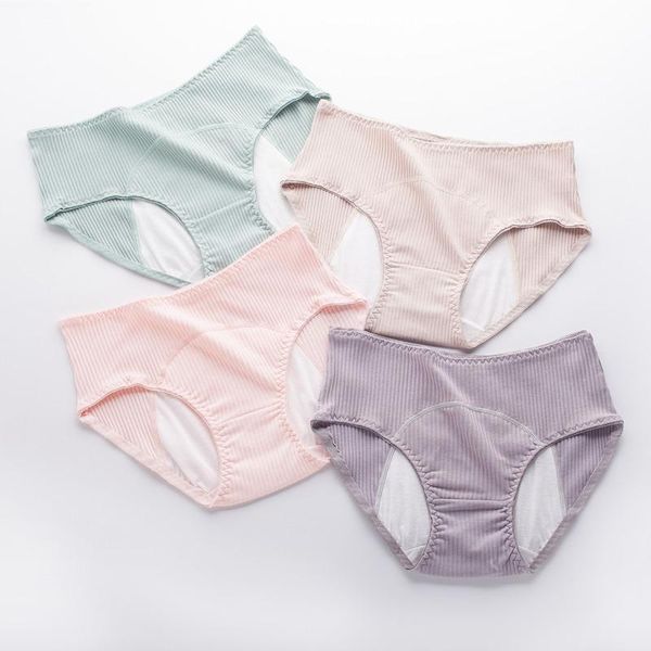 

women's panties physiological pants front rear widened leak-proof aunt's menstrual mid-high waist threaded cotton comfort, Black;pink