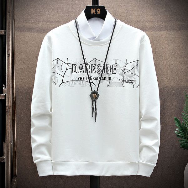 

spring 2021 new men's sweater korean slim bottom shirt long sleeve t-shirt w10, Black