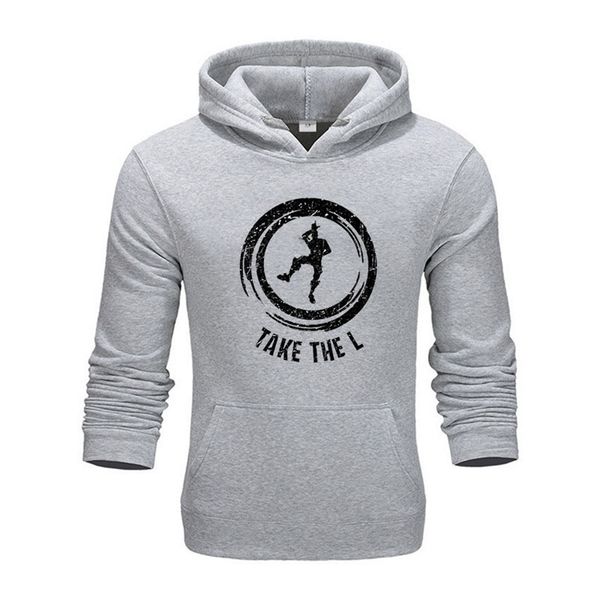 

fortnite print hooded spring and autumn pullover, Black