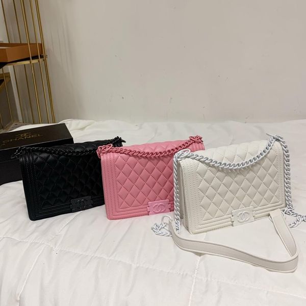 

fashion shoulder underarm bag female 2020 popular new summer fold wide gold chain clouds white