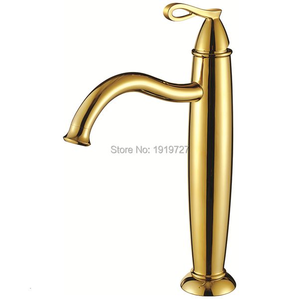 

bathroom sink faucets factory wholesale unique single lever solid brass high body gold lavatory mixer tap golden luxurious vessel