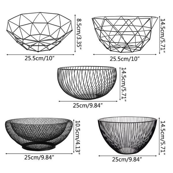 

metal fruit vegetable storage bowls kitchen egg baskets holder nordic minimalism